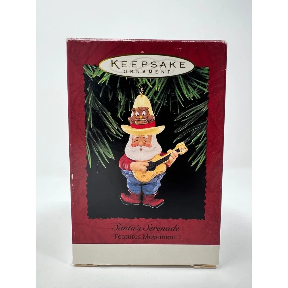 Hallmark Keepsake Ornament Santa Serenade 1995 Multicolor Excellent Western Owl